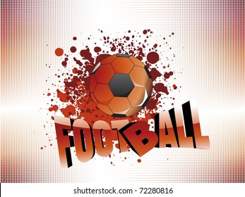 abstract grungy texture background with isolated football