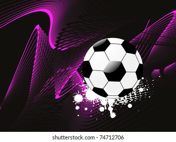 abstract grungy wave background with isolated football