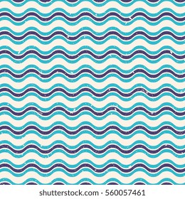 Abstract Grungy Wave Pattern. Vector Background