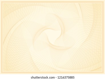 Abstract guilloche pattern (vector complicated line texture). Blank background useful for certificate, diploma, money, currency