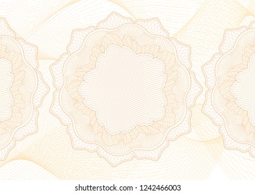 Abstract guilloche pattern (vector complicated line texture). Blank high detailed background useful for certificate, diploma, official document, formal paper