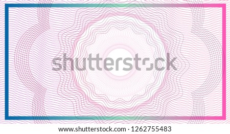 Abstract Guilloche Style Background. Use for banknote, diploma, certificate, note, currency, voucher or money design