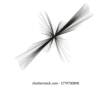 Abstract guilloched object Black vector isolated on a white background