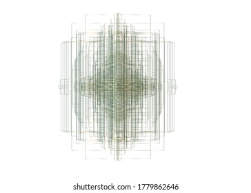 Abstract guilloched object color vector isolated on a white background
