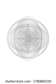  Resumen del vector de color de objeto guilloqueado aislado en un fondo blanco