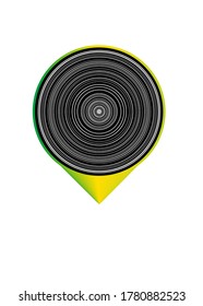  Abstract guilloched object color vector isolated on a white background