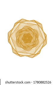  Abstract guilloched object color vector isolated on a white background