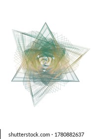  Abstract guilloched object color vector isolated on a white background