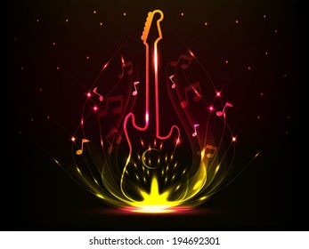 Abstract Guitar Background Vector Illustration