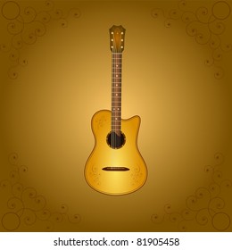 abstract guitar background vector illustration