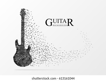 Abstract guitar. musical instrument. Creative background. Vector illustration