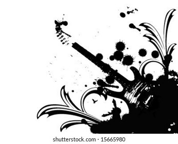 abstract guitar ( vector )