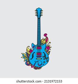 abstract guitar vector for your design