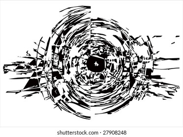 Abstract gun shot illustration vector