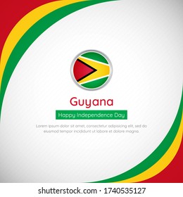 Abstract Guyana country flag background. Creative happy independence day of Guyana vector illustration.