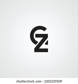 Abstrakte GZ-, ZG-, G-, Z-Vektorlogo-Monogramm-Symbolvorlage