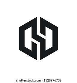 Abstract H hexagonal for inspiring logo design