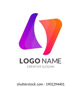 Resumen Letra H Icono del vector del logotipo Templado