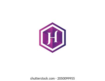 Abstract H letter modern initial lettermarks logo design 