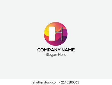 Abstrakter H-Brief, modernes Logo für Anfangsbuchstaben
