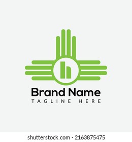 Resumen de la letra H diseño moderno del logotipo inicial