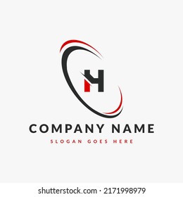 Resumen de la letra H plantilla moderna de diseño de logotipo único inicial