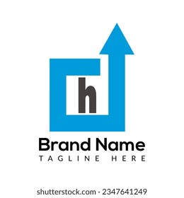 Abstract H letter modern initial lettermarks logo design	