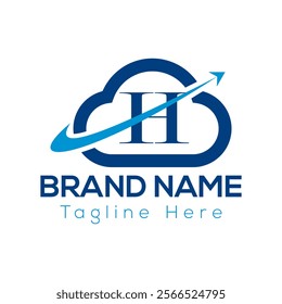 Abstract H letter modern initial lettermarks logo design	
