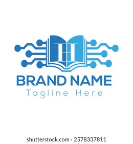 Abstract H letter modern initial Book and education logo design	