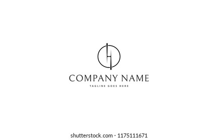 Abstract H letter in sphere vector logo image