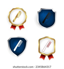 Abstract Hair Comb Badge and Label Collection, can be used for business designs, presentation designs or any suitable designs.