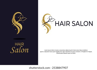 Abstract Hair cut or barber Logo Letter S . Flat Vector Logo Design Template Element