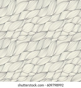 Abstract hair line seamless pattern for wallpaper, website or textile printing. Hand drawn endless illustration.