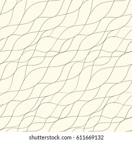 Abstract hair line seamless pattern for wallpaper, website or textile printing. Hand drawn endless illustration.