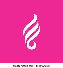 abstract hair swirl logo