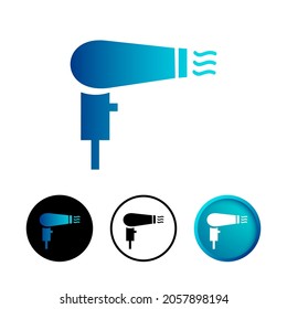 Abstract Hairdryer Bank Icon Illustrations.