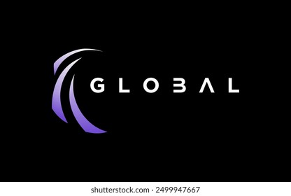abstraktes Halbkreis-Logo-Design