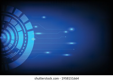 Abstract Half Cricle technology data structure. Vector cyber space of network data structure of cloud computer. World wide globalization information of digital era.