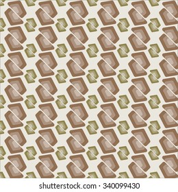 Abstract half hexagon brown and green pattern background