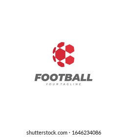 abstract half round hexagons, sport logo