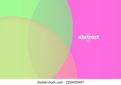 abstract half sphere and curve in contrast green pink background can be use for advertisement poster bannervector eps.