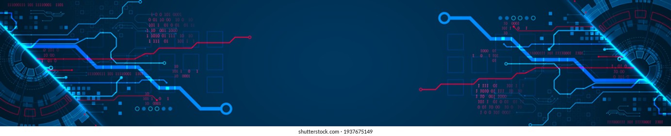 Abstract half-circle technology circuit board. Communication concept.