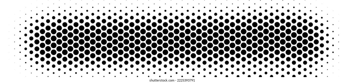 Abstract halfton background. A wave of black dots on a white background. The pattern is chaotic