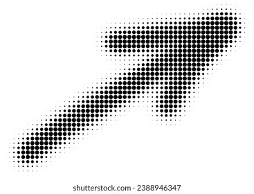 Resumen de la textura de halfton en blanco y negro. Un baile caótico de puntos. Fondo monocromo