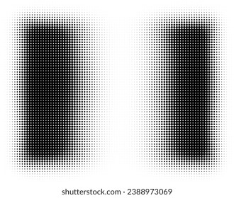 Abstract halfton texture in black and white. A chaotic dance of dots. Monochrome background