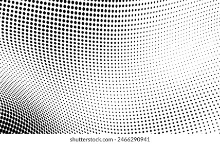 Abstract halfton texture in black and white. Background of black dots on white. A blank for your design