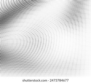 Abstract halfton texture in black and white. Background of black dots on white. A blank for your design