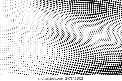 Abstrakte Halbtonstruktur in Schwarz-Weiß. Hintergrund der schwarzen Punkte auf weiß. Ein Rohling für Ihr Design