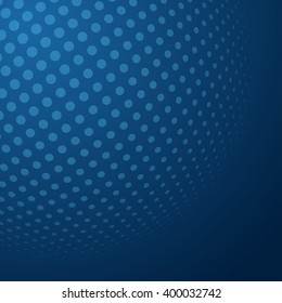 Abstract Halftone 3D Sphere with Circle Dots. Futuristic Design Element in Techno Style. Vector illustration.