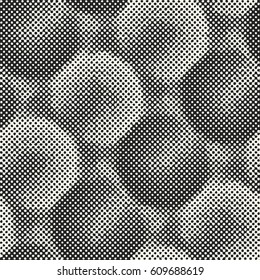 Abstract halftone babbles. Seamless pattern.